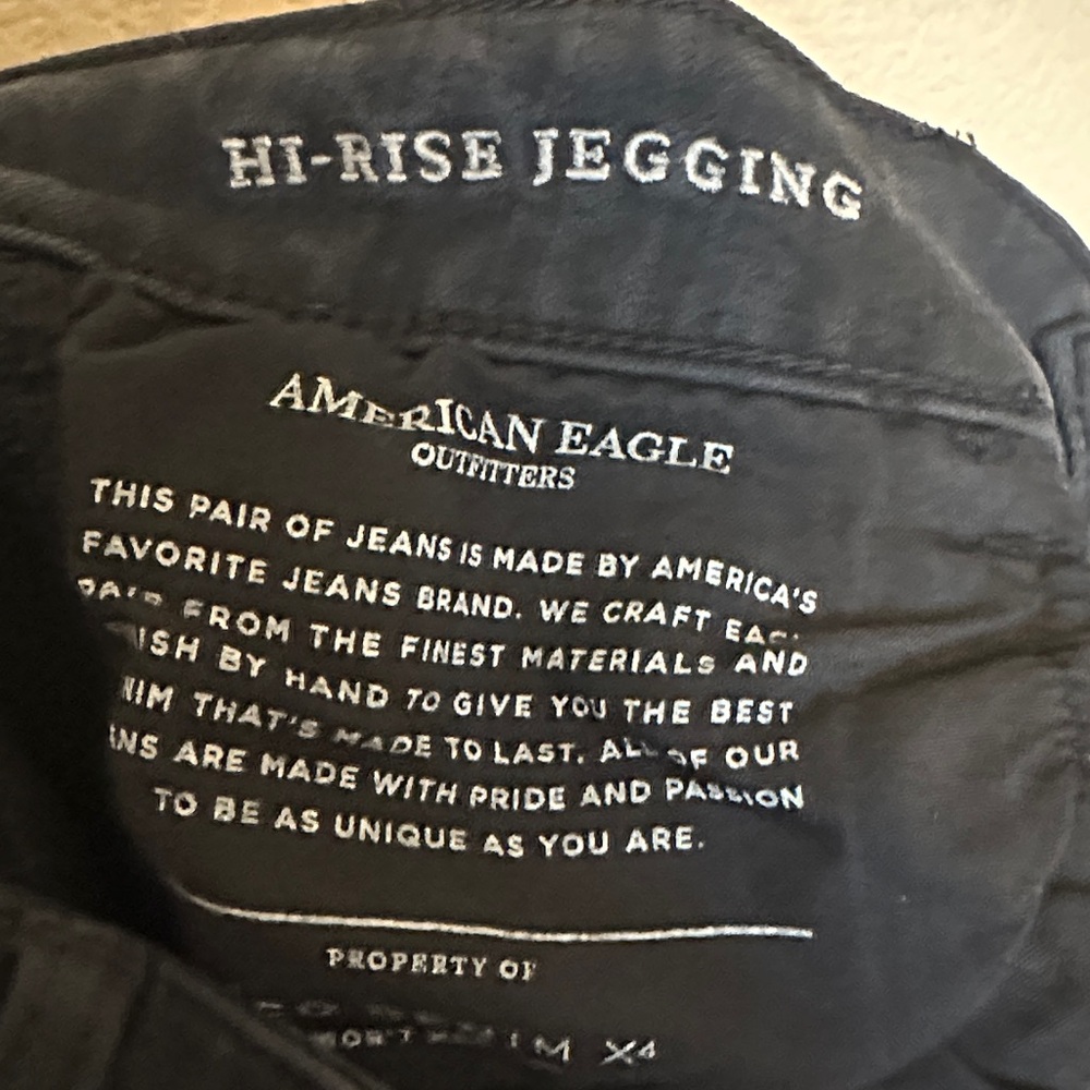 American Eagle Outfitters Women's Black High Rise Jeggings - Picture 5 of 6